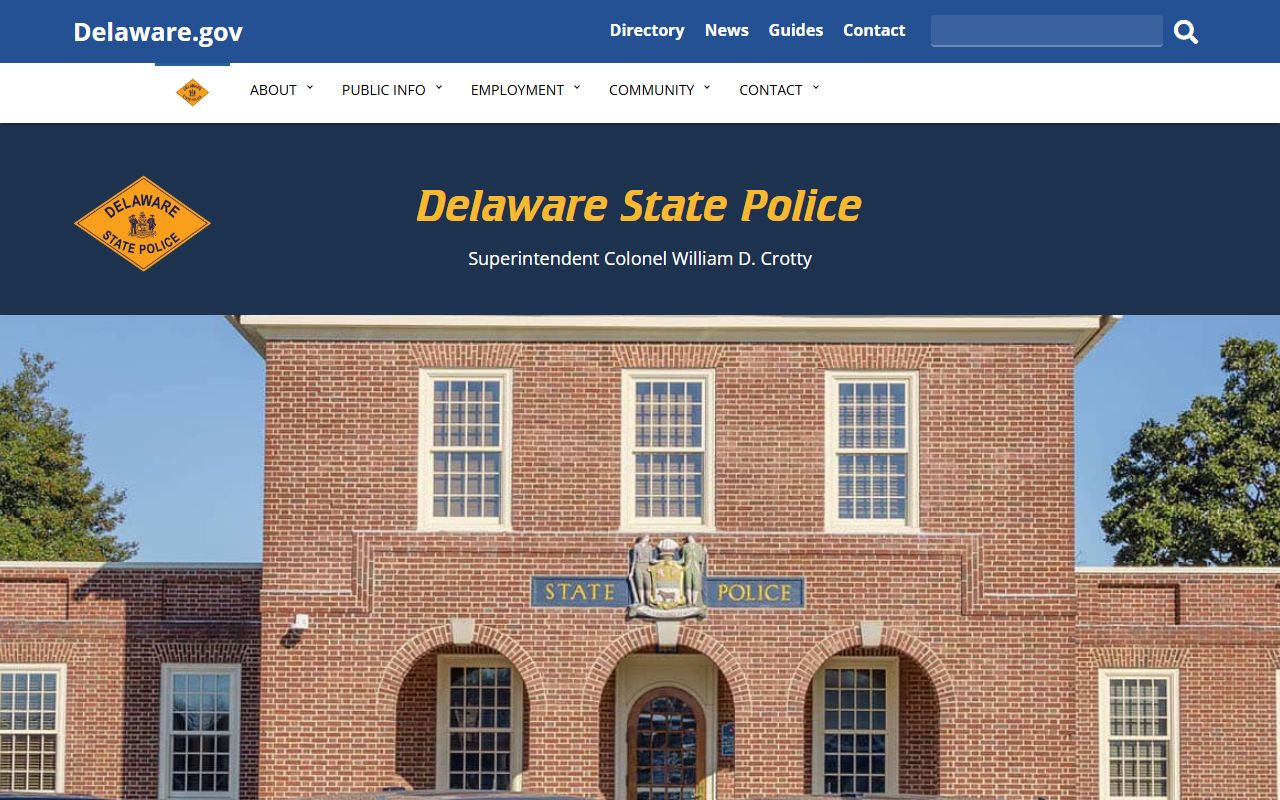 Delaware State Police - Kent County inmate population and criminal records