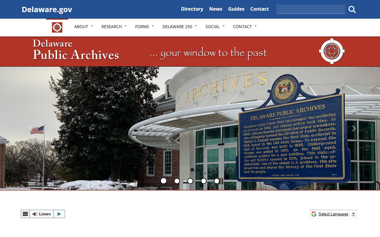 Delaware Public Archives website - historical Delaware inmate population records